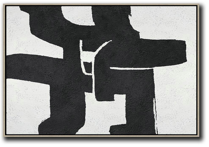Large Abstract Wall Art,Oversized Horizontal Minimal Art On Canvas - Xl Large Canvas Art